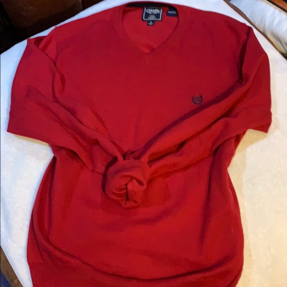 GORGEOUS RED RALPH LAUREN COTTON CASHMERE SWEATER